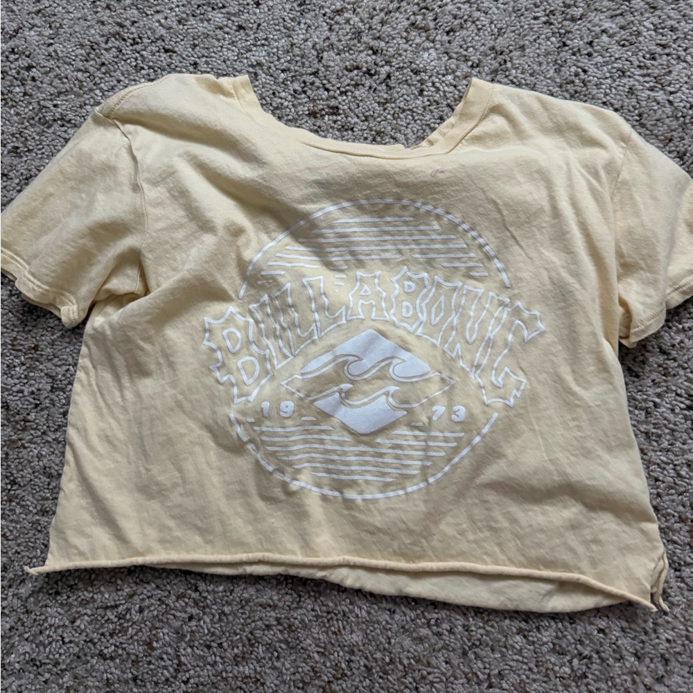 Billabong Yellow Graphic Crop Top